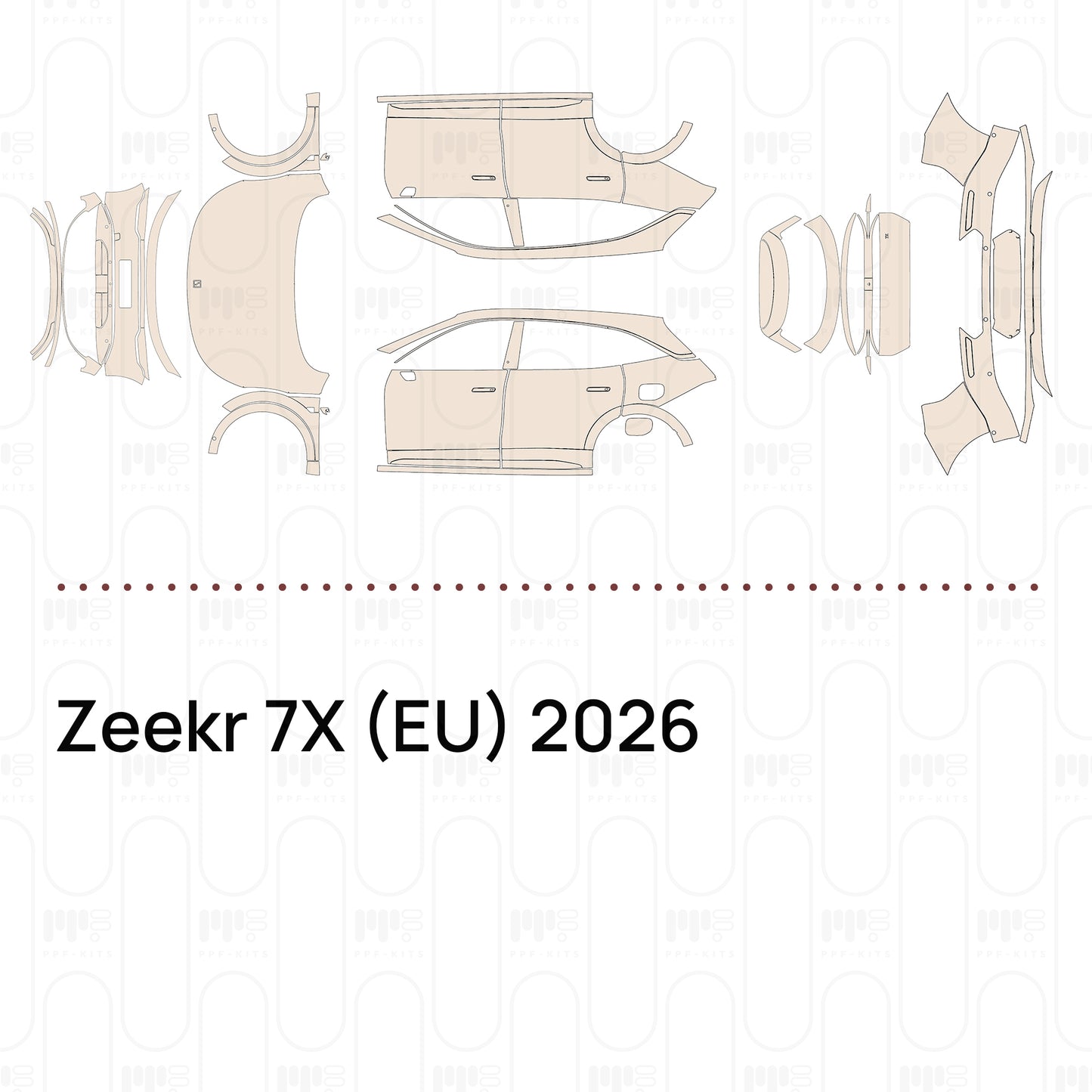 Zeekr 7X (EU) 2026 – Voorgesneden PPF
